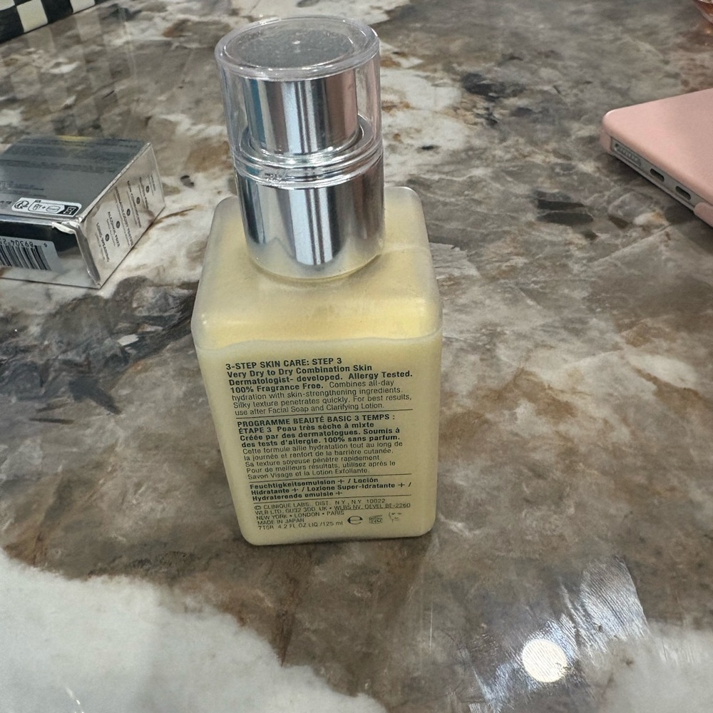 Yellow Lotion Bottle with Silver Cap
